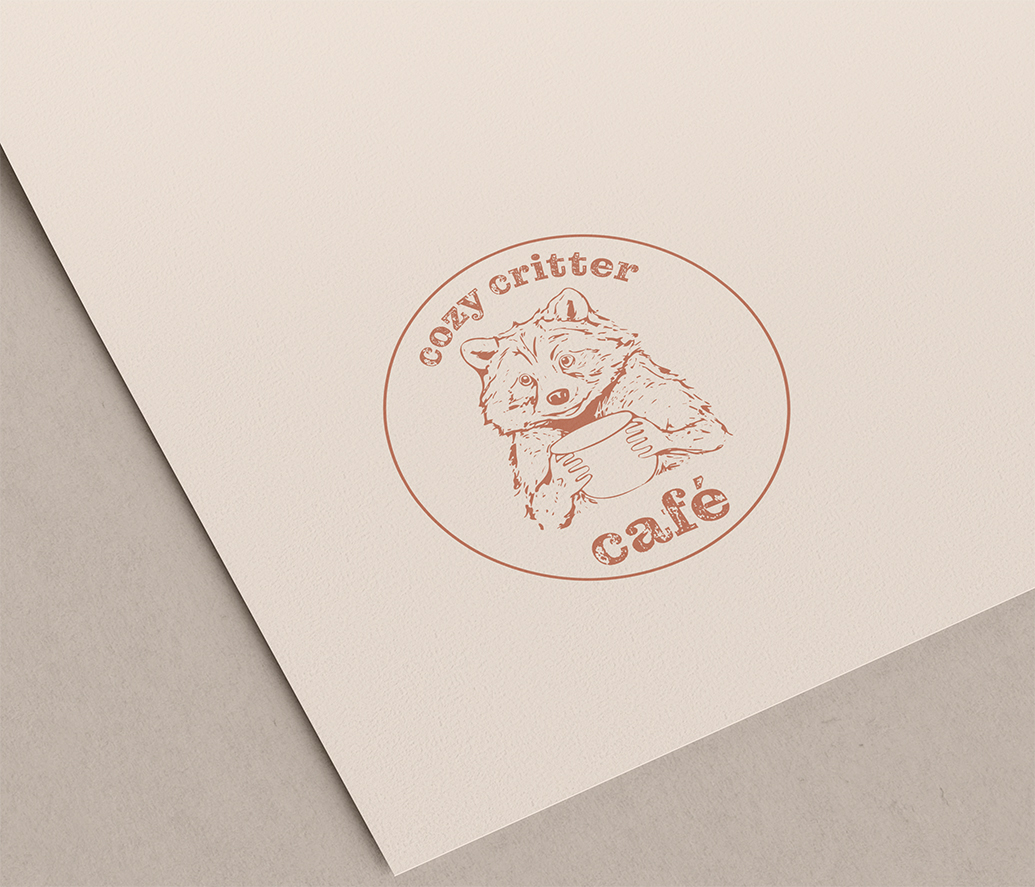 Crazy Critter Café Logo Mockup