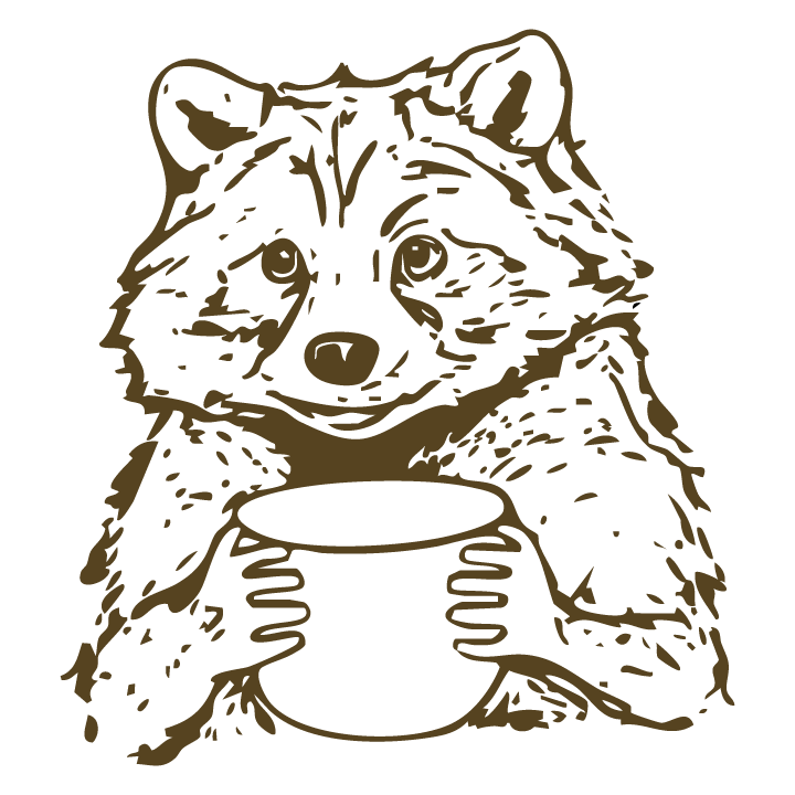 Cozy Critter Café raccoon illustration